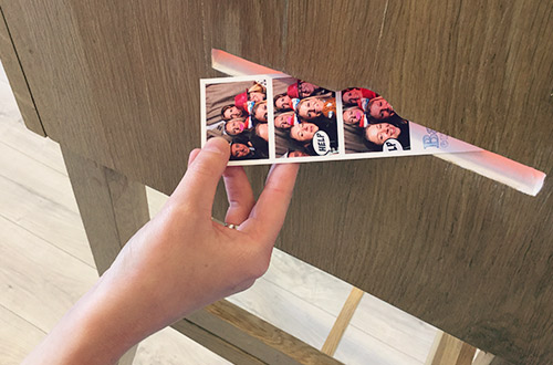 Fotostrip uit printer