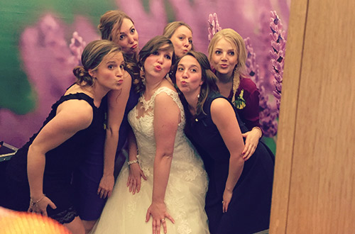 Iedereen voor de photobooth