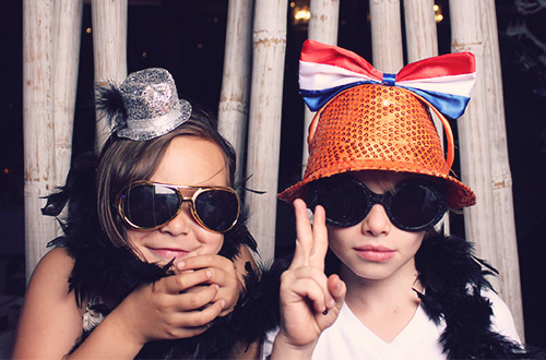 kinderen op de booth